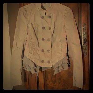 Free People olive button-up corduroy jacket!